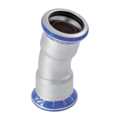 Geberit Mapress 316 stainless steel 15 degree elbow press fit 15mm to 54mm