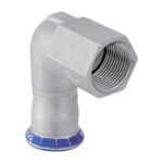 Geberit Mapress Stainless Steel Elbow Adaptor 90 Deg Female Thread 15mm to 35mm - 15mm x 3/8