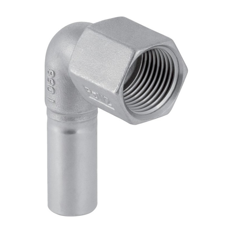 Geberit Mapress 316 Stainless Steel Elbow Adaptor Female Thread/plain Thread Geberit Mapress 316 Stainless Steel Elbow Adaptor Female Thread/plain Thread