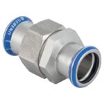 Geberit Mapress Stainless Steel Union with Stainless Steel Nut 15mm to 54mm - 15mm