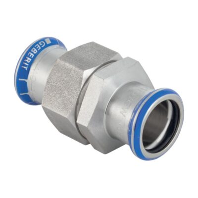 Geberit Mapress 316 stainless steel union with stainless steel nut press fit 15mm to 54mm