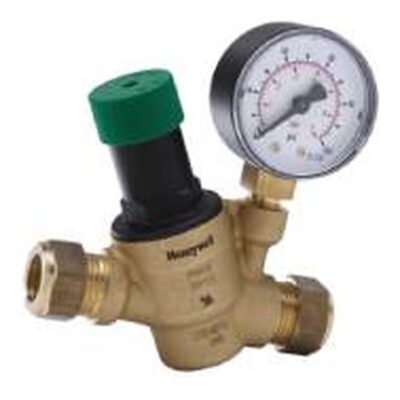 Honewell Pressure Reducing Valve 22mm with Gauge