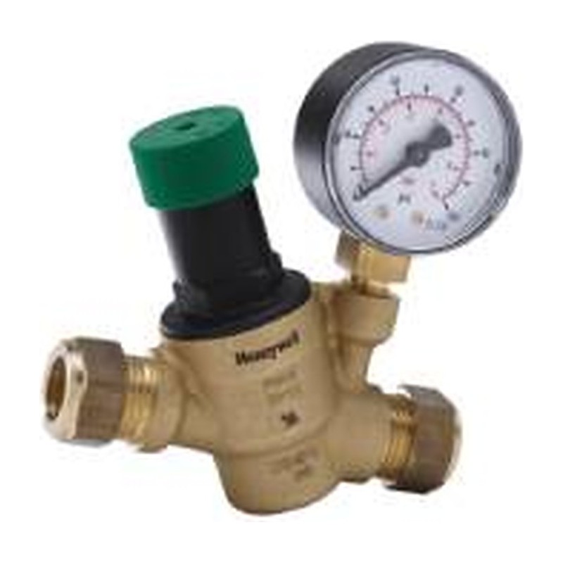 Honeywell Pressure Reducing Valve 22mm with Gauge Honeywell Pressure Reducing Valve 22mm with Gauge