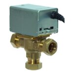 Honeywell Motorised Valve Diverter, BSP and Normally Open 22mm to 1 Inch - 3-port-diverter-x-22mm