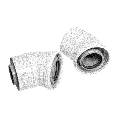 Ideal V3 45 Degree Flue Elbow Pair 60/100mm