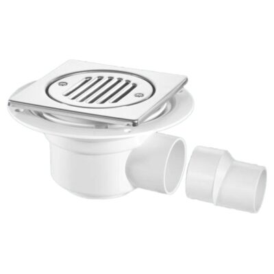 McAlpine 50mm Water Seal Gully with Horizontal Outlet for Tiled or Stone Floors - TSG50T6SS