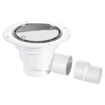 McAlpine 75mm Water Seal Gully with Horizontal Outlet for Sheet Flooring - Polished Stainless Steel (TSG1SS)