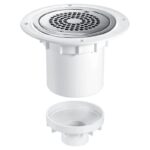 McAlpine 75mm Water Seal Gully with Vertical Outlet for Sheet Flooring - Polished Stainless Steel Anti-Ligature (TSG2-ANTI/LIG)
