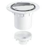 McAlpine 75mm Water Seal Gully with Vertical Outlet for Sheet Flooring - Polished Stainless Steel (TSG2SS)