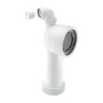 McAlpine 90° Bend Adjustable Length Rigid WC Connector with Vent Boss WC-CON8V 4 inch - 4