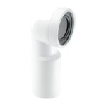 McAlpine 90 Deg Bend Adjustable Length Rigid WC Connector WC-CON9 - 110mm Plain End