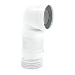 McAlpine 90 Deg Flexible WC Connector WC-CON8F 4 inch - 220mm - 400mm - 4