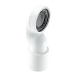 McAlpine 90 Deg Space Saving Bend Adjustable Length Rigid WC Connector WC-CONQP - 110mm Plain End