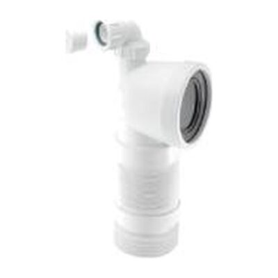 Mcalpine 90° Flexible WC Connector with Universal Vent Boss WC-CON8FV 4 Inch