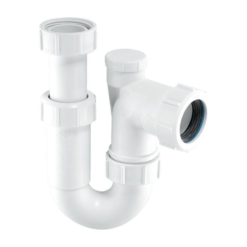 McAlpine Adjustable Inlet Tubular Swivel Anti-Syphon ‘P’ Trap - ASA10V McAlpine Adjustable Inlet Tubular Swivel Anti-Syphon ‘P’ Trap - ASA10V
