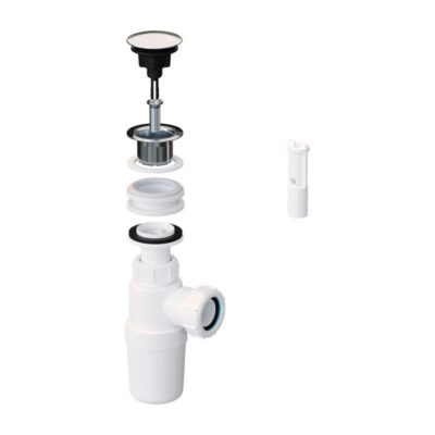 McAlpine All in One Fast Fix Basin Clicker Waste with Bottle Trap - BK1