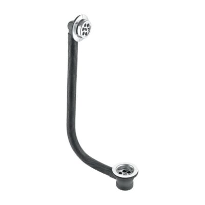 McAlpine Bath Combined Waste and Overflow - Chrome Plated Grating - FBW2PC