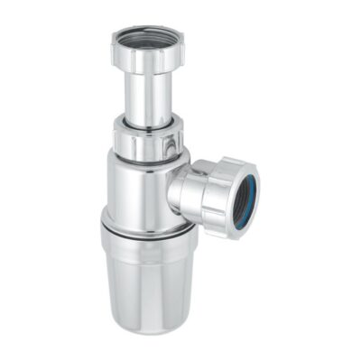 McAlpine Chrome Plated Plastic Adjustable Inlet Slim Bottle Trap - CAA10