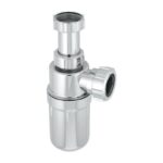 McAlpine Chrome Plated Plastic Resealing Adjustable Inlet Bottle Trap 1 1/4 inch to 1 1/2 inch - 1¼