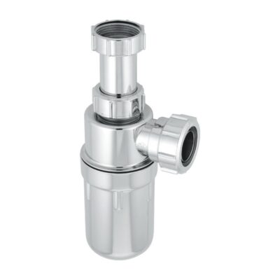 McAlpine Chrome Plated Plastic Resealing Adjustable Inlet Bottle Trap 1¼" (A10AR-CP)