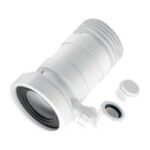 McAlpine Flexible WC Connector with Vent Boss 4 inch – WC-F26RV - 170mm - 410mm - 4