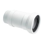 McAlpine Straight Flexible WC Connector 3 1/2 inch | WC-F18S - 100-160mm - 3 1/2