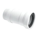 McAlpine Straight Flexible WC Connector 3 1/2 inch | WC-F23S - 140mm - 290mm - 3 1/2