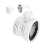 McAlpine Straight Rigid WC Pan Connector with Vent Boss 4 inch | WC-CON1V - 4