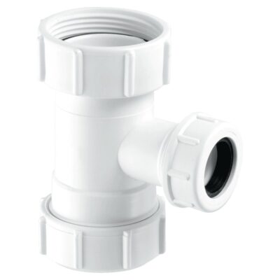 McAlpine Tee Piece with BSP Nut for WC Overflow - V33T