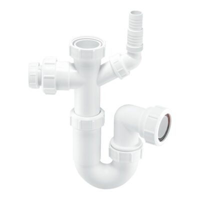 McAlpine Tubular Swivel Sink Trap with Wm and 19/23mm Pipe Connection