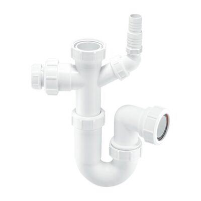 McAlpine Tubular Swivel Sink Trap with Wm and 19/23mm Pipe Connection