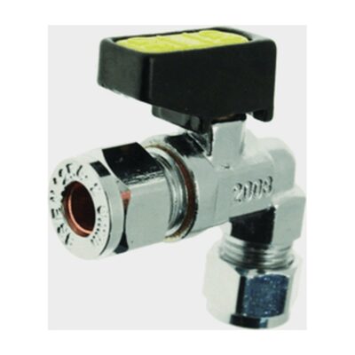 Mini Lever Ball Valve Elbow Compression x Compression 8mm to 10mm
