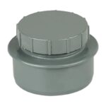 FloPlast Ring Seal Screwed Access Cap - SP292 110mm - 110mm - Black