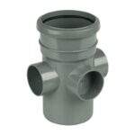 FloPlast Ring Seal Boss Pipe Socket/Spigot - SP581 110mm - 110mm - Black