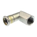 Pegler XPress SSG14 Gas Stainless Steel Female Elbow 90 Degree 15mm to 28mm - 15mm x 1/2