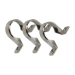 FloPlast Chrome Pipe Clips 3 Pack – CW35 40mm - 40mm