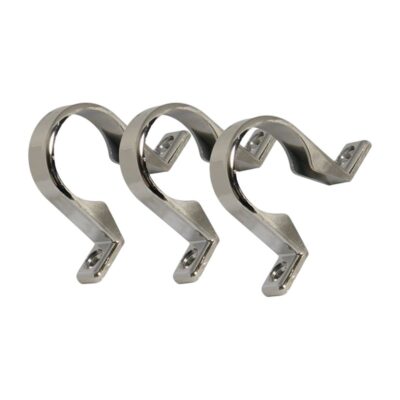 FloPlast Chrome Pipe Clips 3 Pack CW35, Plumb Parts Glasgow