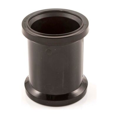 Polypipe PolySoil Double Socket Coupler 82mm Black