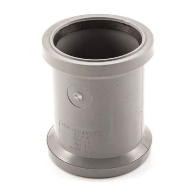 Polypipe PolySoil Double Socket Coupler 82mm Grey