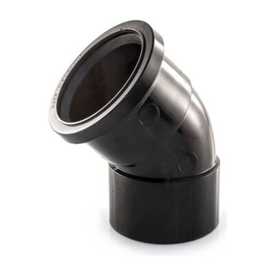 Polypipe PolySoil Offset Bend Double Socket 45 Degree 82mm Black