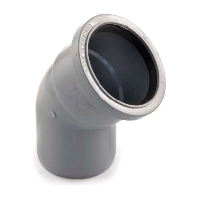 Polypipe PolySoil Single Socket Bend 45 Degree 82mm Grey