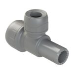 PolyPlumb Branch Reduced Spigot Tee 15mm to 22mm - 15X15X10mm