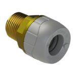 PolyPlumb Brass Male BSP Adaptor 10mm to 28mm - 10mmX1/4