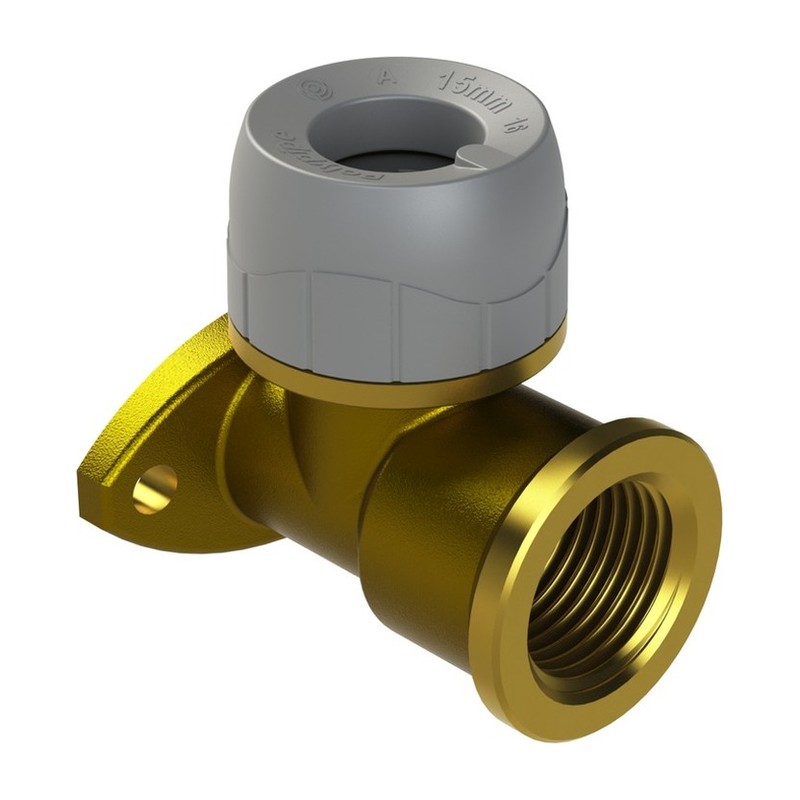 Polyplumb Brass Wallplate Elbow Polyplumb Brass Wallplate Elbow