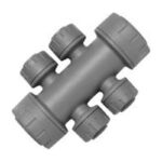 PolyPlumb Polybutylene Double Sided Manifold 22mm - 22mm x 10mm - 2 Port (Socket/Socket)