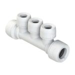 PolyPlumb Polybutylene Single Sided Manifold 22mm to 28mm - 22mm x 10mm