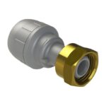 PolyPlumb Straight Tap Connector 15mm to 22mm - 15mmX1/2