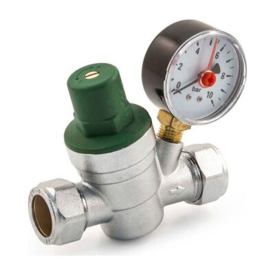 Pressure Reducing Valve with Gauge 15mm and 22mm
