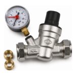Pressure Reducing Valve with Gauge Compression 15mm to 22mm - 15mm