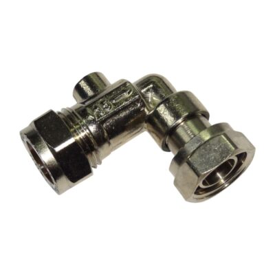 Isolation Angled Service Valve Chrome, Plumb Parts Glasgow